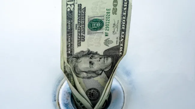 drain pipe with money
